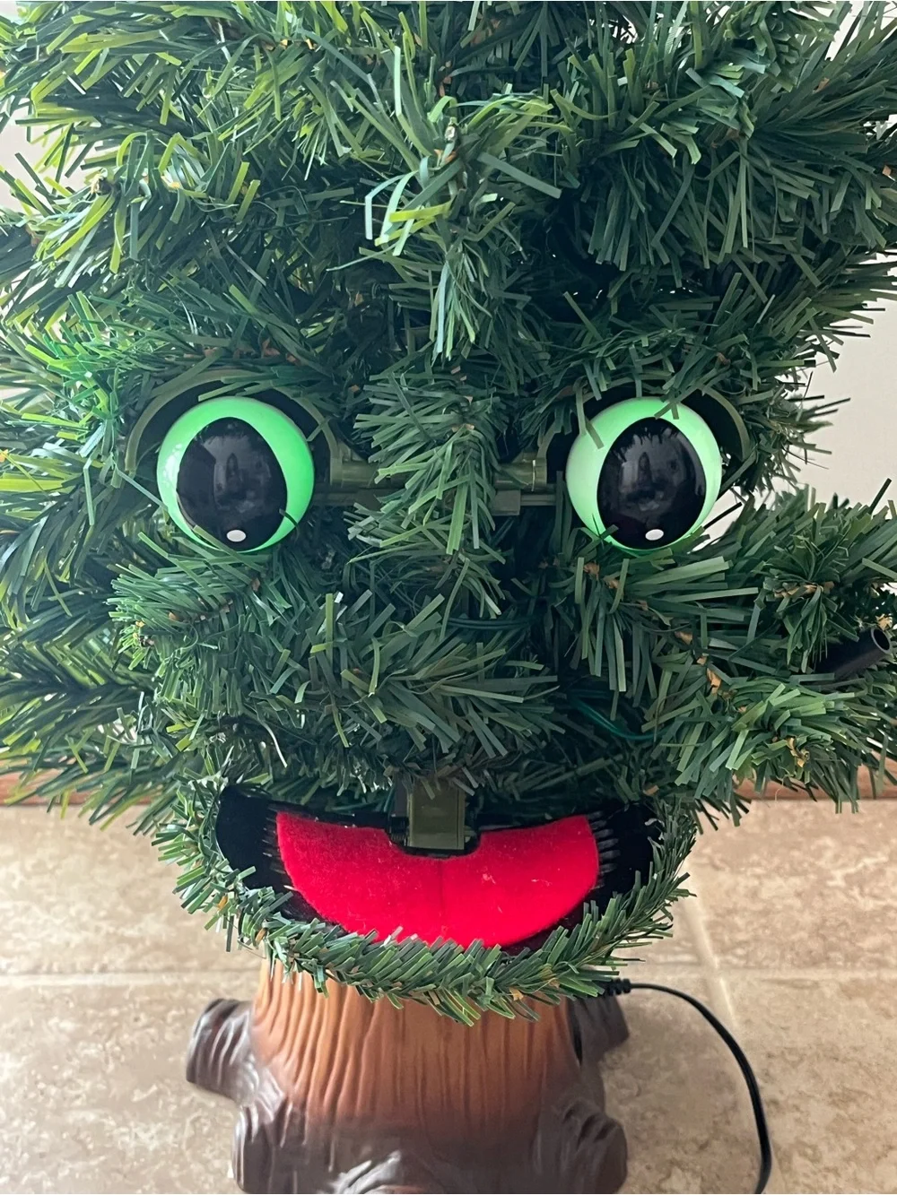 Gemmy Douglas Fir Talking Tree Sings Light Up Xmas 1997 Christmas TESTED- READ